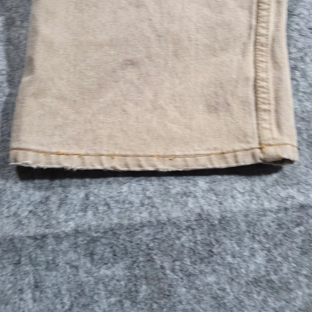 Levis 569 Loose Straight Jeans Mens 42x32 Tan Khaki Denim Vintage 2005 Hong Kong